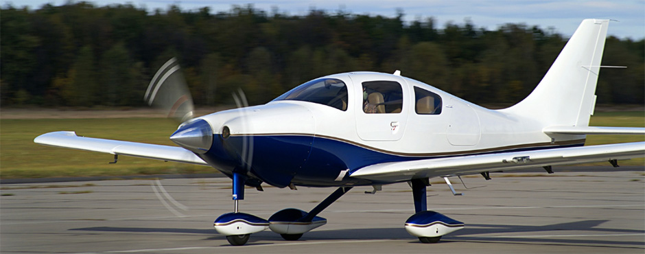 a small single propeller aircraft getting ready to take off